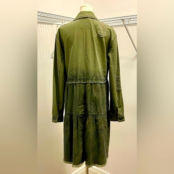 Free People Green Oversized Tiered Jacket - Picture 5 of 16